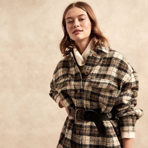 Banana Republic Oversized Italian Boucle - Picture 1 of 10